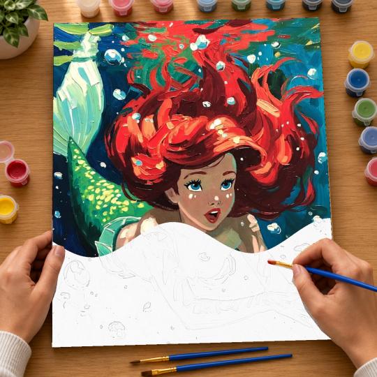 Paint by Numbers Disney The Little Mermaid Picture 40x50 cm, photo 6