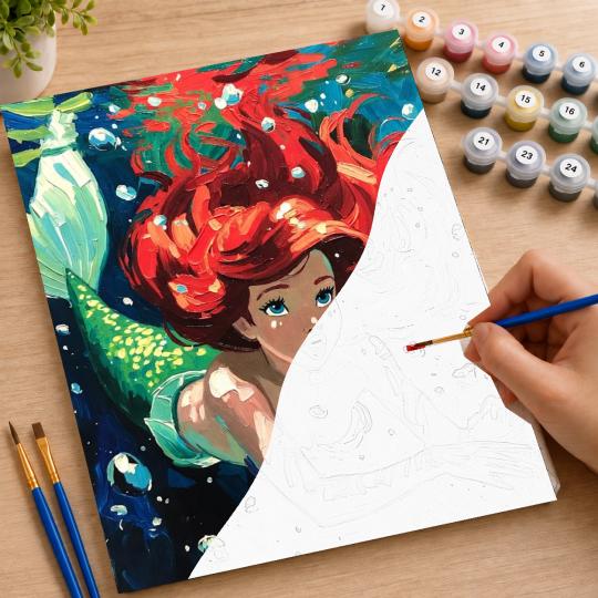 Paint by Numbers Disney The Little Mermaid Picture 40x50 cm, photo 7