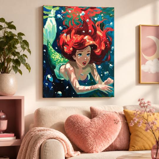 Paint by Numbers Disney The Little Mermaid Picture 40x50 cm, photo 9