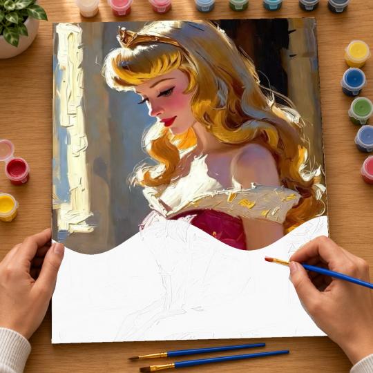 Paint by Numbers Disney Aurora Picture 40x50 cm, photo 6