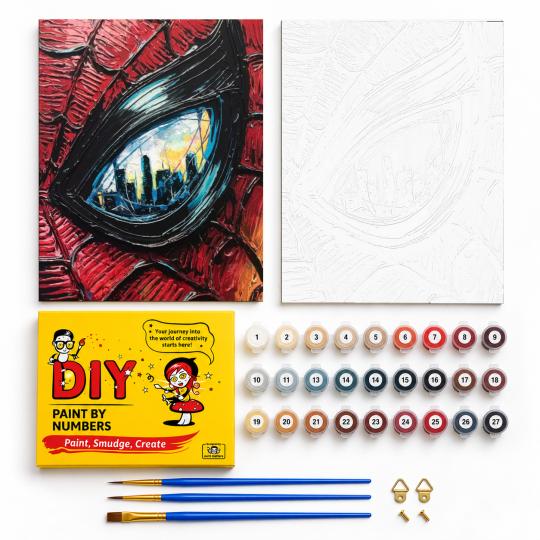 Paint by Numbers Spider Gaze Picture 40x50 cm, photo 2