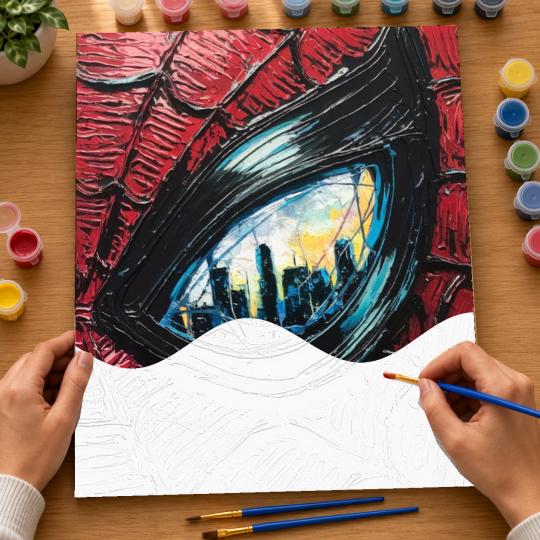 Paint by Numbers Spider Gaze Picture 40x50 cm, photo 6