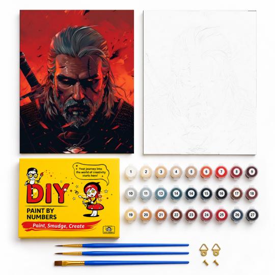 Paint by Numbers The Witcher Geralt Picture 40x50 cm, photo 2