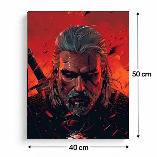 Paint by Numbers The Witcher Geralt Picture 40x50 cm, photo 3