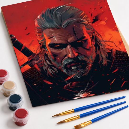 Paint by Numbers The Witcher Geralt Picture 40x50 cm, photo 4