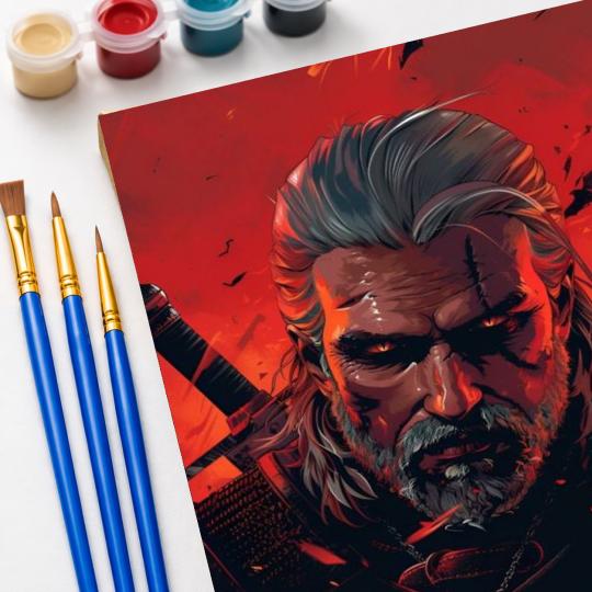Paint by Numbers The Witcher Geralt Picture 40x50 cm, photo 5