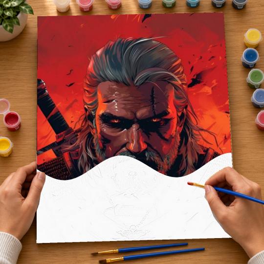 Paint by Numbers The Witcher Geralt Picture 40x50 cm, photo 6