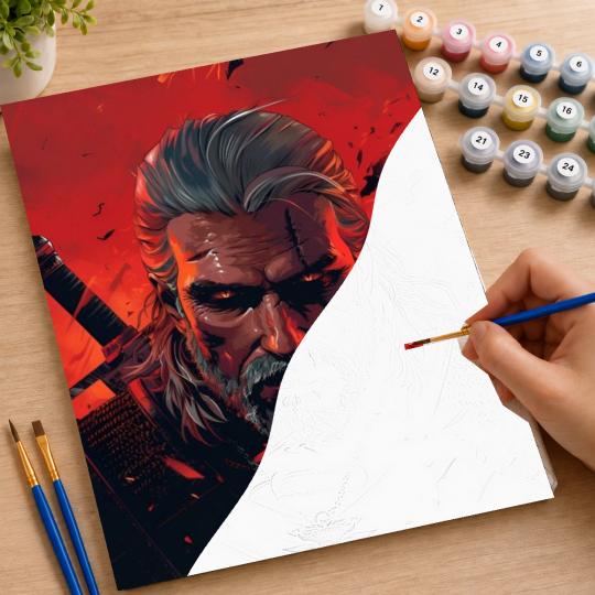 Paint by Numbers The Witcher Geralt Picture 40x50 cm, photo 7