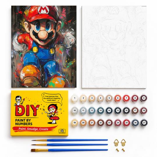 Paint by Numbers Super Mario Picture 40x50 cm, photo 2