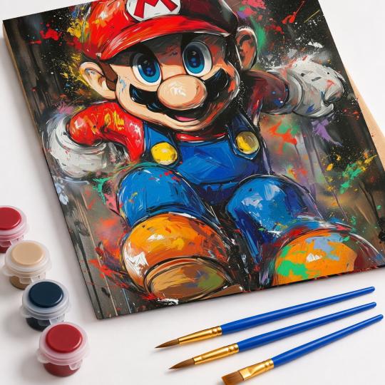 Paint by Numbers Super Mario Picture 40x50 cm, photo 4