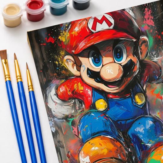 Paint by Numbers Super Mario Picture 40x50 cm, photo 5