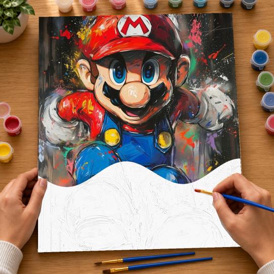 Paint by Numbers Super Mario Picture 40x50 cm, photo 6