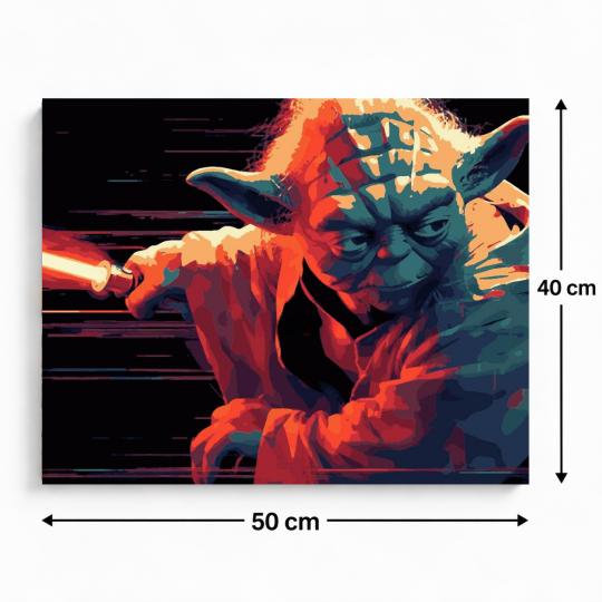Paint by Numbers Star Wars Yoda Picture 50x40 cm, photo 3