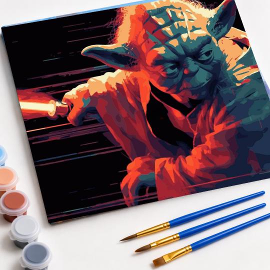 Paint by Numbers Star Wars Yoda Picture 50x40 cm, photo 4