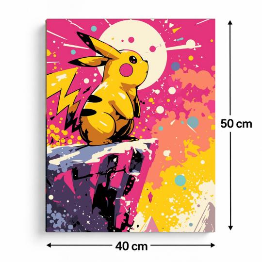 Paint by Numbers Pokemon Pikachu Picture 40x50 cm, photo 3