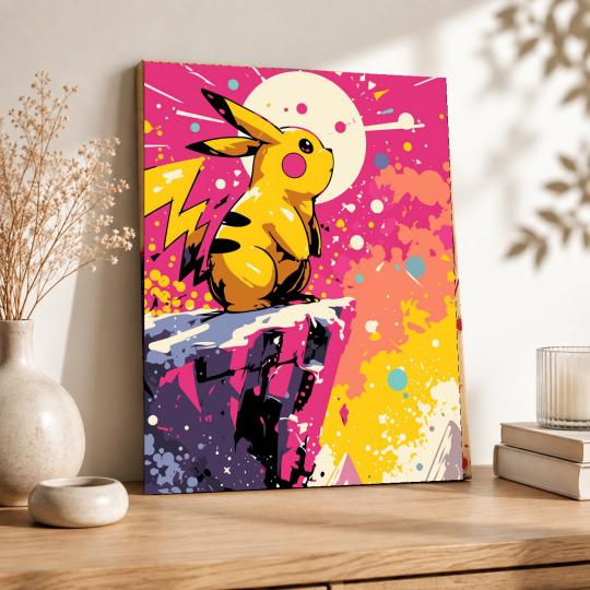 Paint by Numbers Pokemon Pikachu Picture 40x50 cm, photo 8