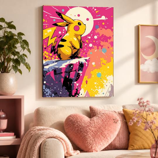 Paint by Numbers Pokemon Pikachu Picture 40x50 cm, photo 9