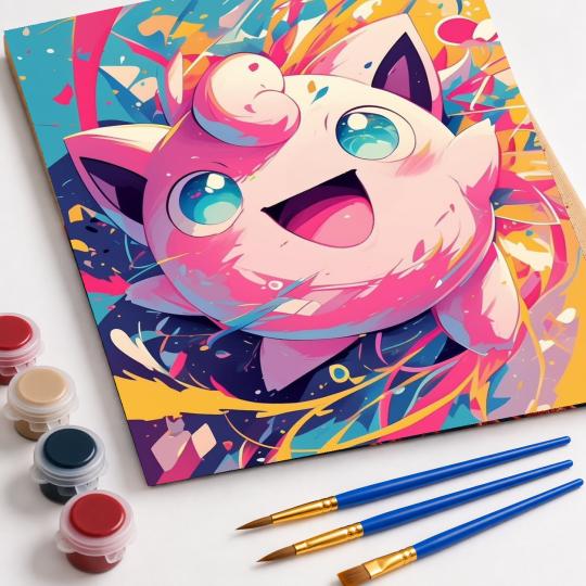 Paint by Numbers Cheerful Jigglypuff Picture 40x50 cm, photo 4