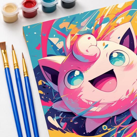 Paint by Numbers Cheerful Jigglypuff Picture 40x50 cm, photo 5