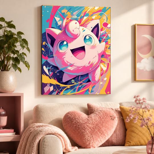 Paint by Numbers Cheerful Jigglypuff Picture 40x50 cm, photo 9