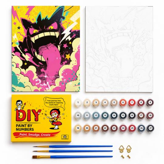 Paint by Numbers Crazy Gengar Picture 40x50 cm, photo 2