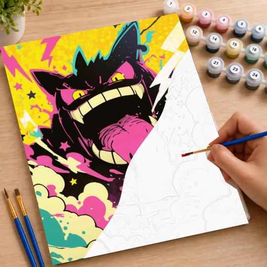 Paint by Numbers Crazy Gengar Picture 40x50 cm, photo 7
