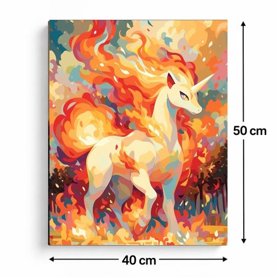 Paint by Numbers Fiery Forest Spirit Picture 40x50 cm, photo 3