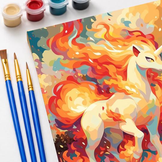 Paint by Numbers Fiery Forest Spirit Picture 40x50 cm, photo 5