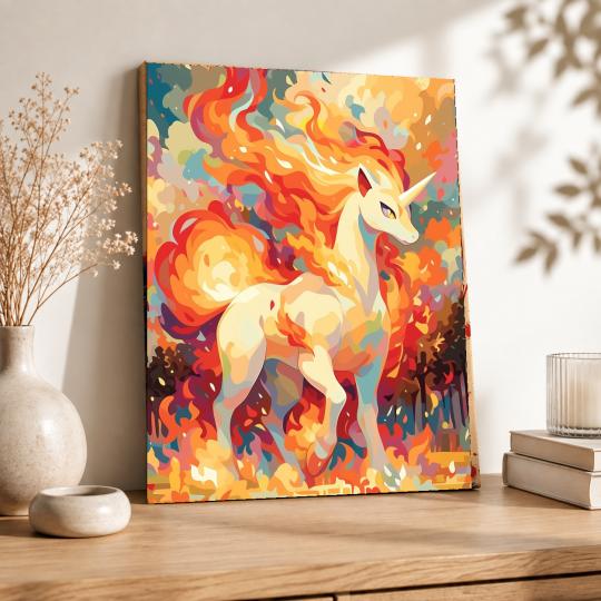 Paint by Numbers Fiery Forest Spirit Picture 40x50 cm, photo 8