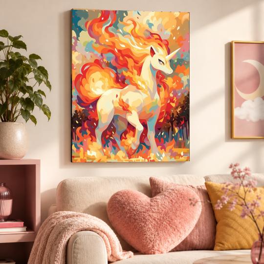 Paint by Numbers Fiery Forest Spirit Picture 40x50 cm, photo 9