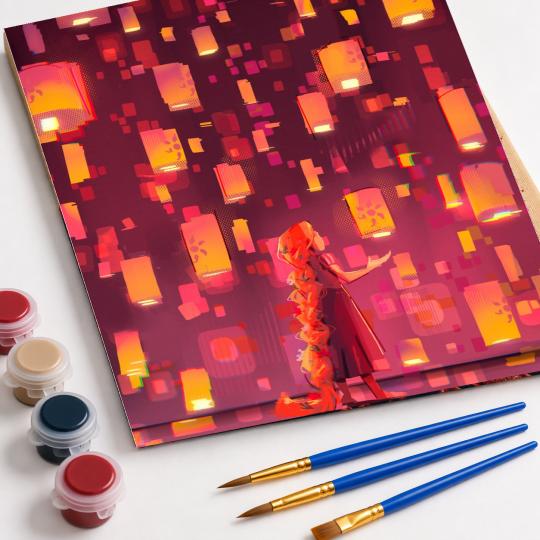Paint by Numbers Tangled Lanterns Picture 40x50 cm, photo 4