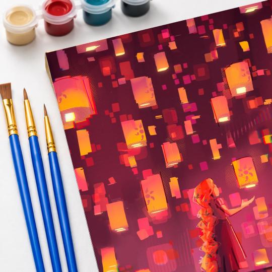 Paint by Numbers Tangled Lanterns Picture 40x50 cm, photo 5