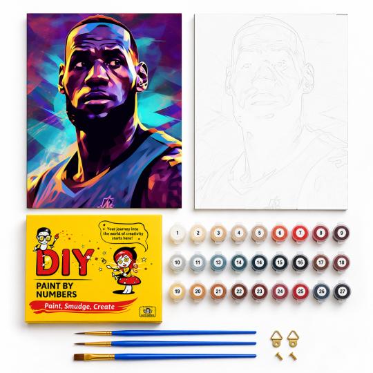 Paint by Numbers LeBron James Picture 40x50 cm, photo 2