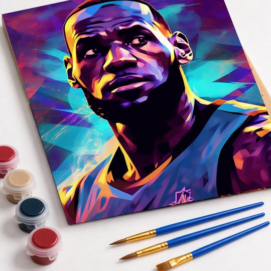 Paint by Numbers LeBron James Picture 40x50 cm, photo 4