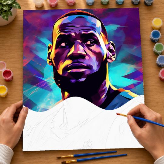 Paint by Numbers LeBron James Picture 40x50 cm, photo 6