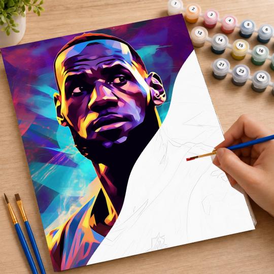 Paint by Numbers LeBron James Picture 40x50 cm, photo 7