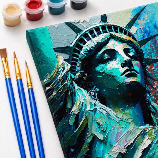 Paint by Numbers Lady Liberty Picture 40x50 cm, photo 5