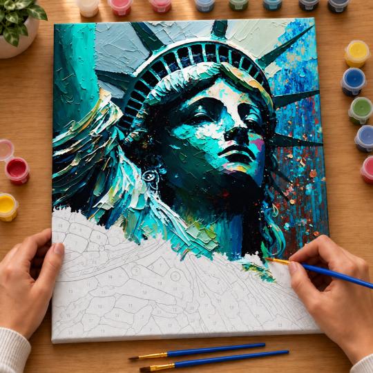 Paint by Numbers Lady Liberty Picture 40x50 cm, photo 6