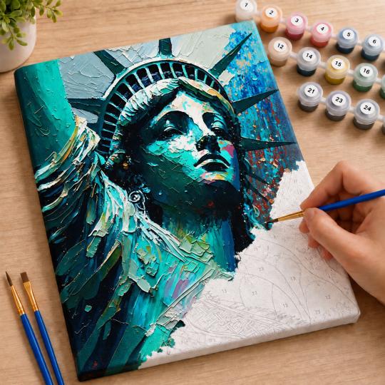 Paint by Numbers Lady Liberty Picture 40x50 cm, photo 7