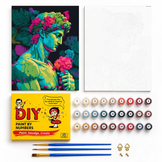 Paint by Numbers Antique in Flowers Picture 40x50 cm, photo 2