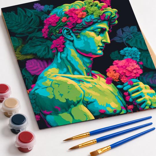 Paint by Numbers Antique in Flowers Picture 40x50 cm, photo 4