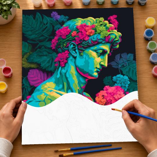 Paint by Numbers Antique in Flowers Picture 40x50 cm, photo 6