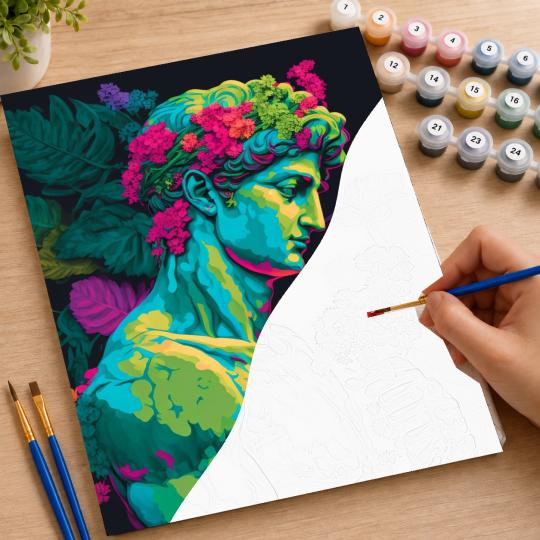 Paint by Numbers Antique in Flowers Picture 40x50 cm, photo 7