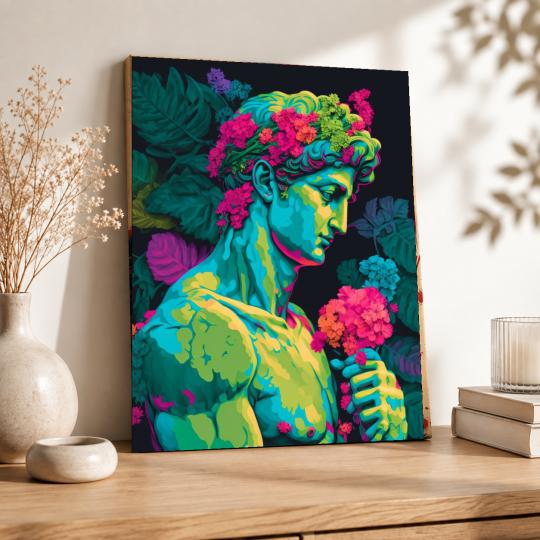 Paint by Numbers Antique in Flowers Picture 40x50 cm, photo 8