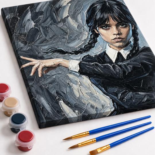 Paint by Numbers Wednesday Addams Picture 40x50 cm, photo 4