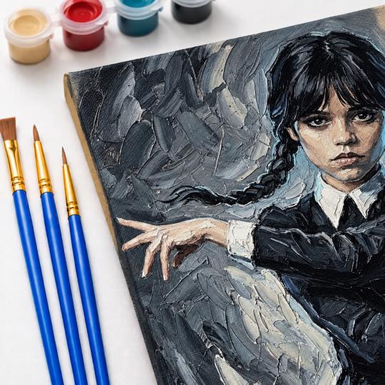 Paint by Numbers Wednesday Addams Picture 40x50 cm, photo 5
