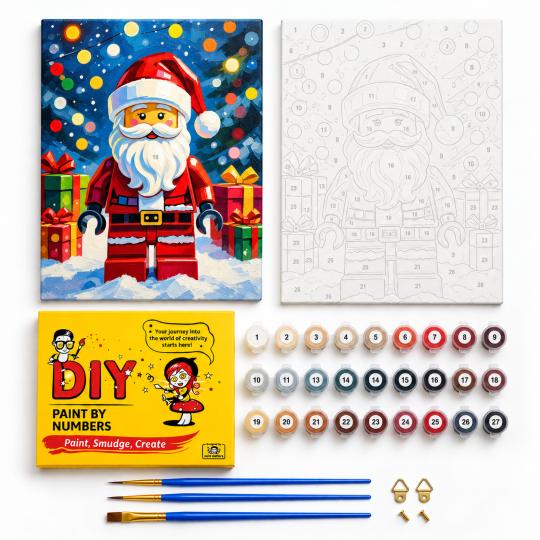 Paint by Numbers Lego Santa Claus Picture 40x50 cm, photo 2