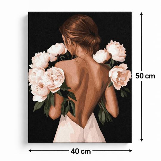 Paint by Numbers In the Embrace of Peonies Picture 40x50 cm, photo 3