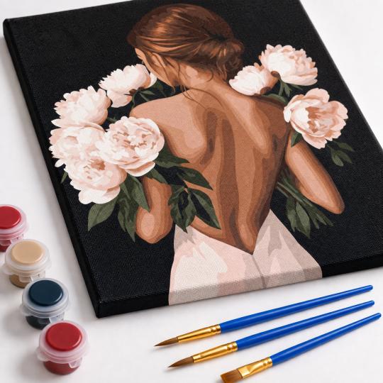 Paint by Numbers In the Embrace of Peonies Picture 40x50 cm, photo 4