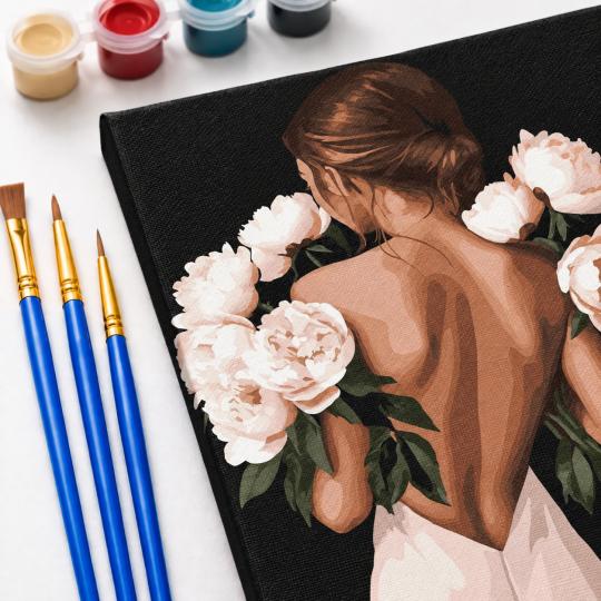 Paint by Numbers In the Embrace of Peonies Picture 40x50 cm, photo 5